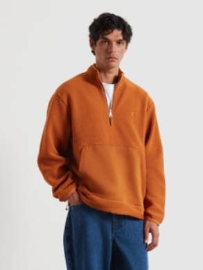 Farah Mews Fleece Burnt Ochre