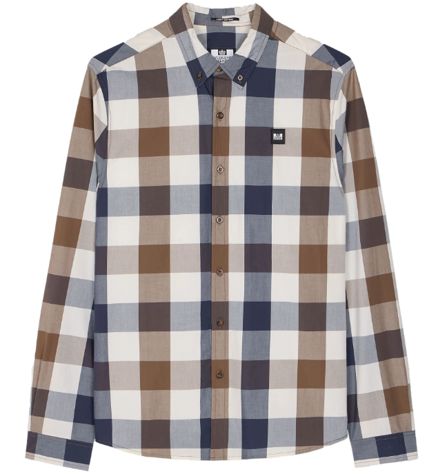 Weekend Offender Lisbon Long Sleeve Large House Check Shirt