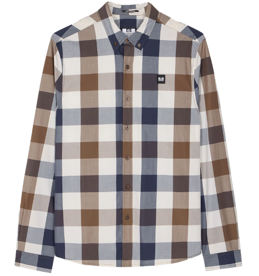 Weekend Offender Lisbon Long Sleeve Large House Check Shirt