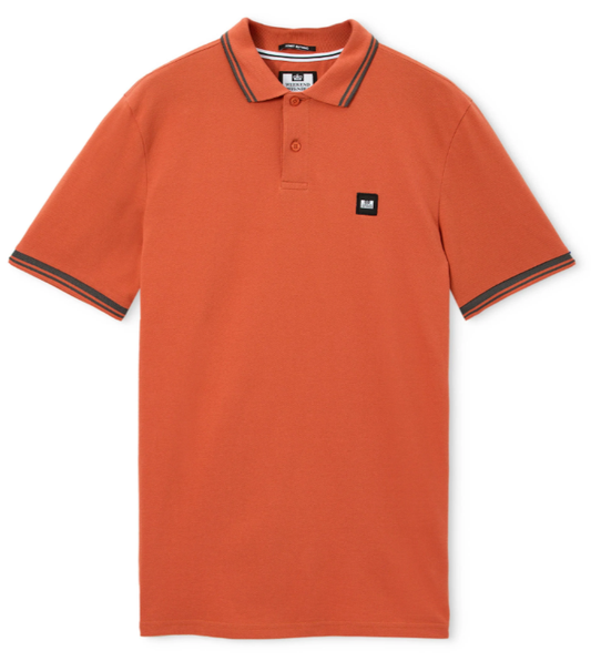 Weekend Offender Levanto Double Stripe Contrast Collar Polo Shirt