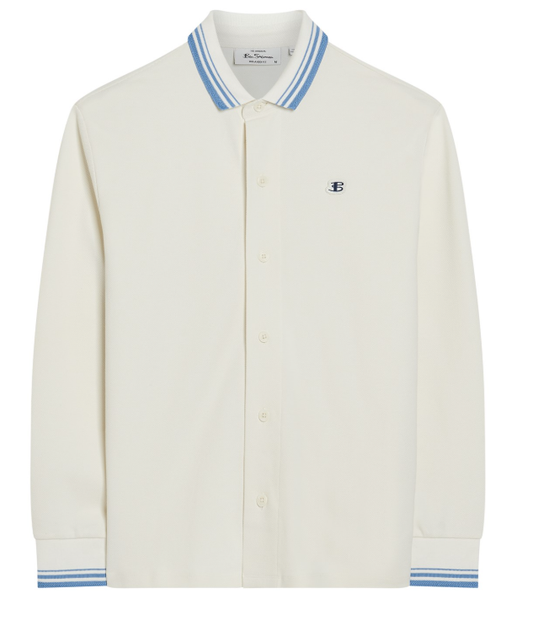 Ben Sherman Tipped Long Sleeved Polo