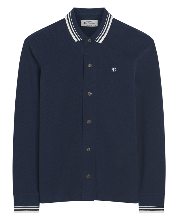 Ben Sherman Tipped Long Sleeved Polo