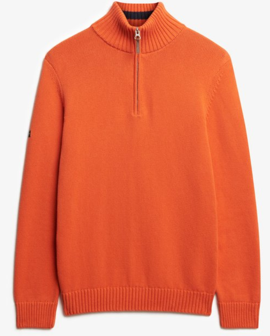 Superdry Cotton Classic Half Zip Knitted Jumper