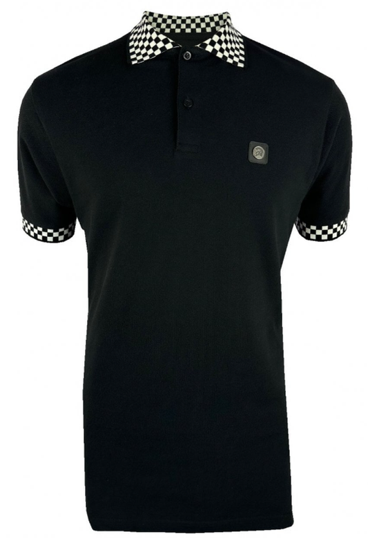 Trojan Chequerboard Trim Pique Polo