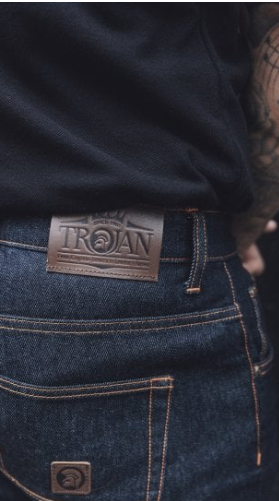 Trojan Signature Orange Stitch Zip Fly Jeans