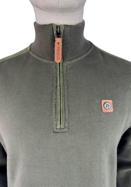 Trojan Quarter Zip Cord Trim Sweat