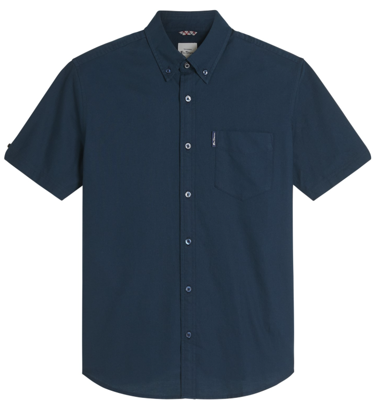 Ben Sherman Short Sleeve Signature Oxford Shirt in Dark Navy
