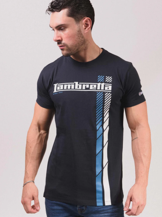 Lambretta Fade Racing Stripe Tee