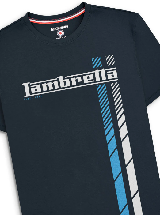 Lambretta Fade Racing Stripe Tee