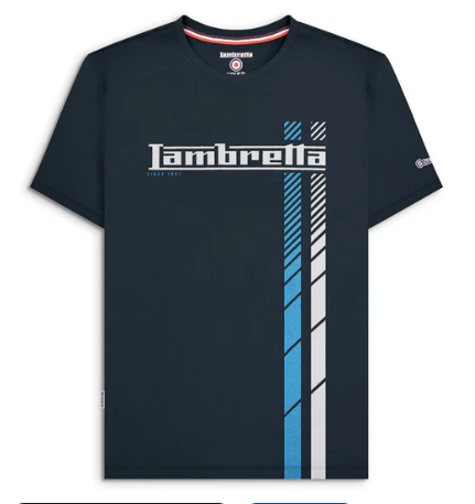 Lambretta Fade Racing Stripe Tee