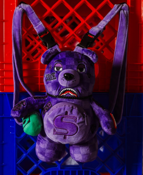 Sprayground Purple Shark Sharks in Paris Mini Bear Cub Backpack