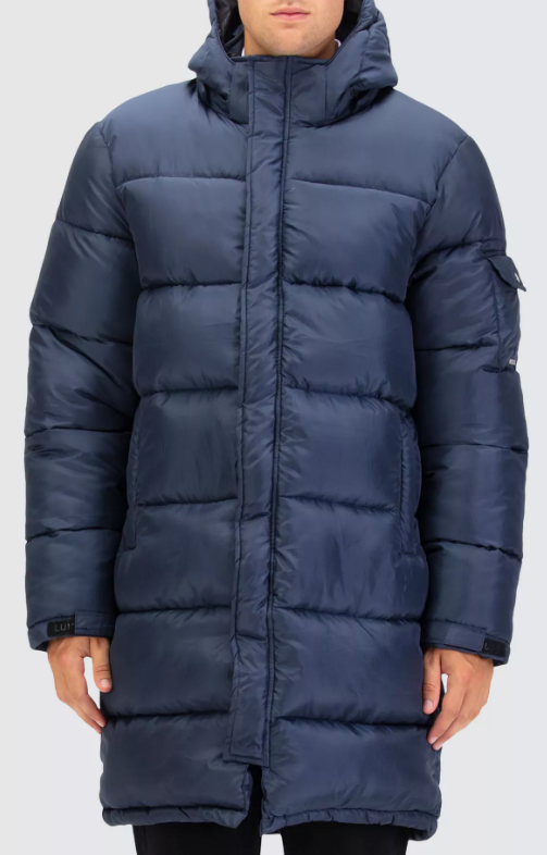 Luke Inuit Long Padded Jacket in Porpoise