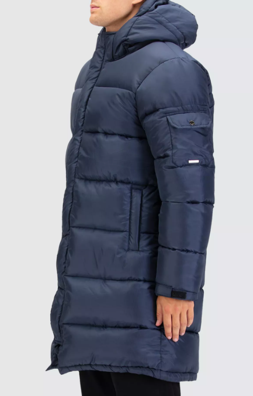 Luke Inuit Long Padded Jacket in Porpoise