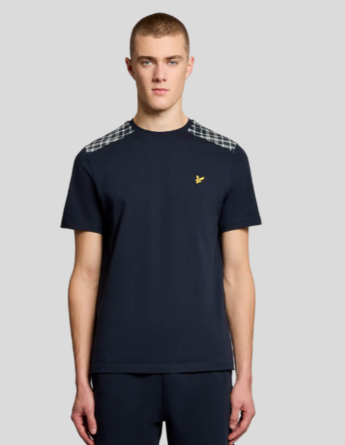 Lyle & Scott Check Panelled T-Shirt
