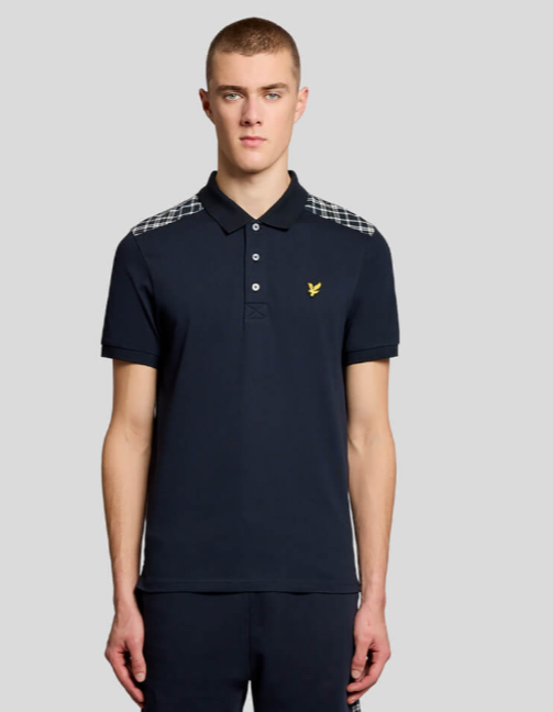 Lyle & Scott Check Panelled Polo Shirt