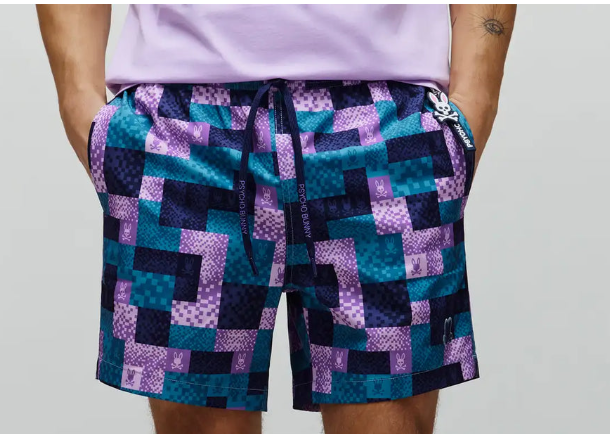 Psycho Bunny Oliver All Over Bunny Swim Trunks