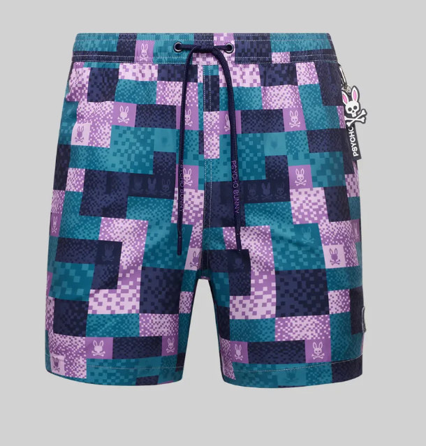 Psycho Bunny Oliver All Over Bunny Swim Trunks