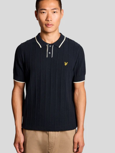 Lyle & Scott Tipped Pique Knitted Polo