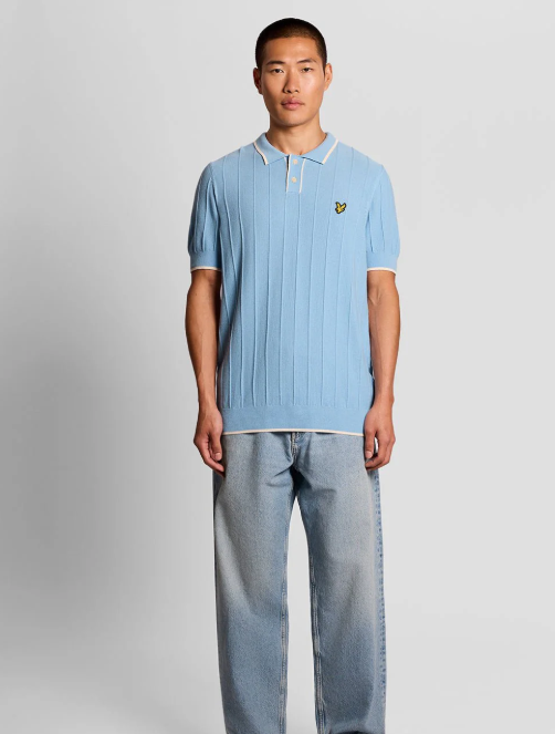 Lyle & Scott Tipped Pique Knitted Polo