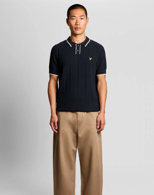 Lyle & Scott Tipped Pique Knitted Polo