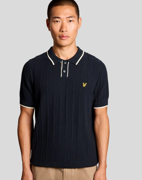 Lyle & Scott Tipped Pique Knitted Polo