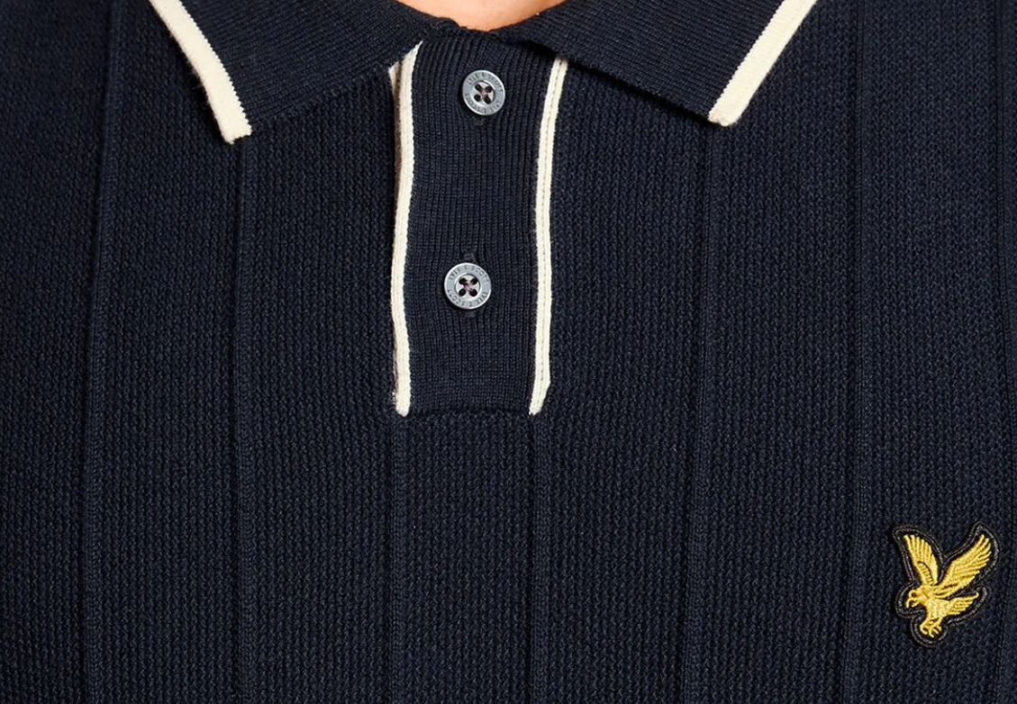 Lyle & Scott Tipped Pique Knitted Polo