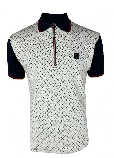 Trojan Ottoman Jacquard Panel Polo