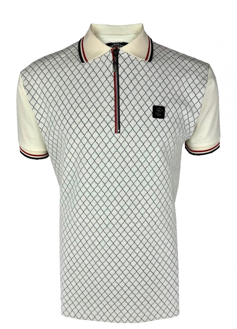 Trojan Ottoman Jacquard Panel Polo