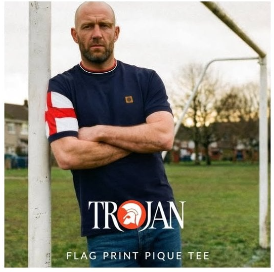 Trojan Flag Print Pique Tee