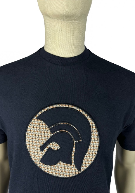 Trojan Applique Jacquard Logo Tee
