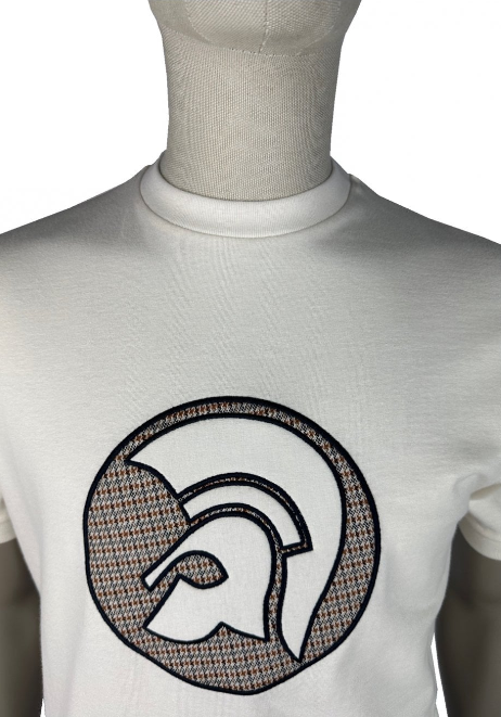 Trojan Applique Jacquard Logo Tee