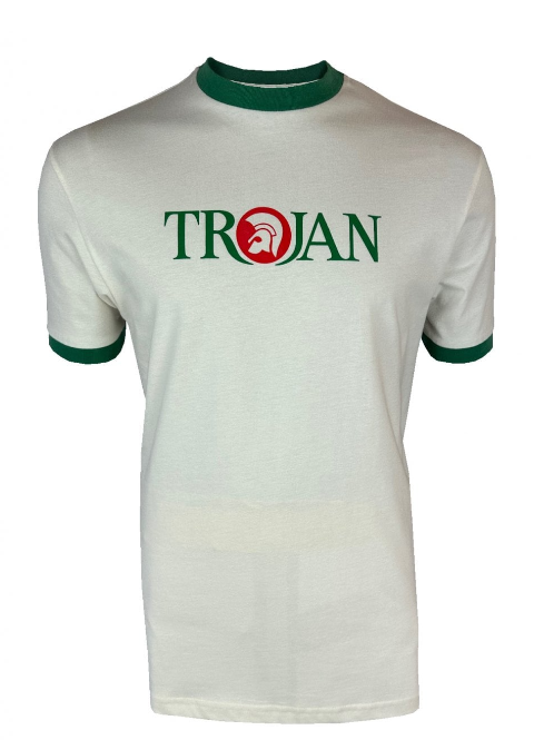 Trojan Logo Ringer Tee