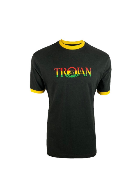 Trojan Logo Ringer Tee