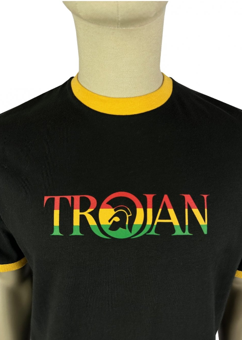 Trojan Logo Ringer Tee