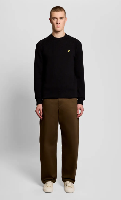 Lyle & Scott Hybrid Collar Crew Neck Jumper