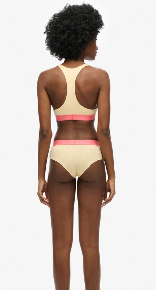 Superdry Organic Cotton Large Logo Crop Bralette