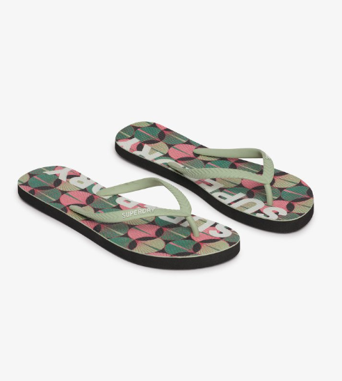 Superdry Logo Tropical Flip Flops