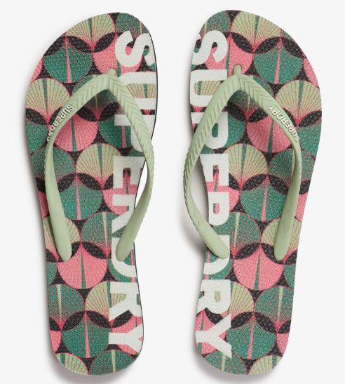 Superdry Logo Tropical Flip Flops