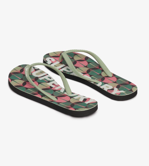 Superdry Logo Tropical Flip Flops
