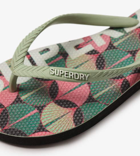 Superdry Logo Tropical Flip Flops