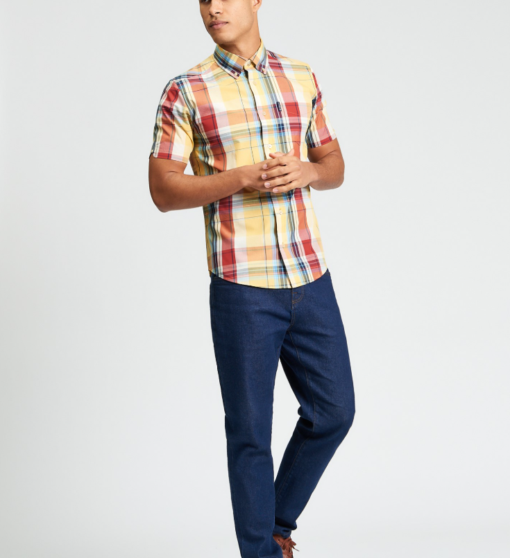 Ben Sherman Short Sleeve Oversized Check Shirt