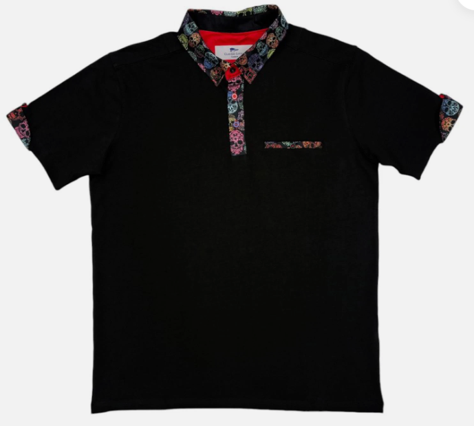 Claudio Lugli Polo Top with Contrast Collar