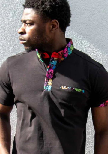 Claudio Lugli Polo Top with Contrast Collar