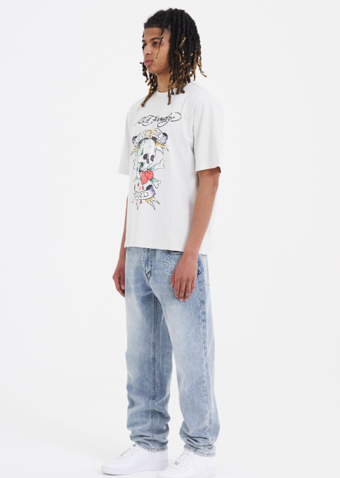 Ed Hardy Men's NYC Skull Tattoo Graphic Jeans