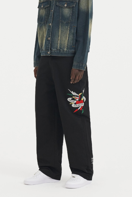 Ed Hardy Men's True Til Death Baggy Skater Chinos