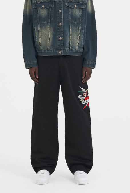 Ed Hardy Men's True Til Death Baggy Skater Chinos
