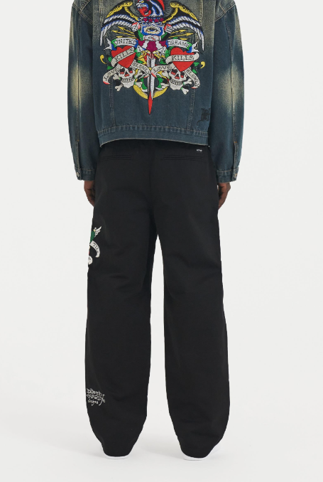 Ed Hardy Men's True Til Death Baggy Skater Chinos