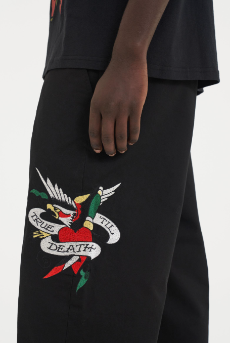 Ed Hardy Men's True Til Death Baggy Skater Chinos