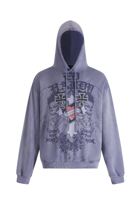 Ed Hardy Mens Gothic Cross Hoodie