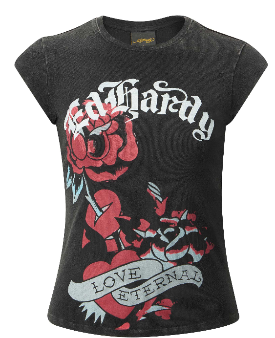 Ed Hardy Women's Love Eternal Cap Sleeve T-Shirt